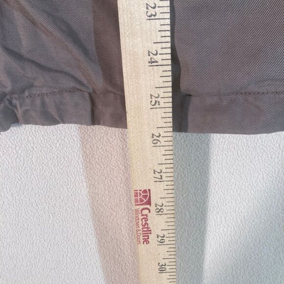 Bishop + Young Utility Jacket Sz S Taupe Brown Tencel Roll Tab Lightweight Coat - Picture 4 of 10